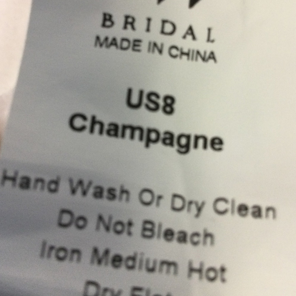 AW BRIDAL SZ 8 M champagne bridesmaid formal party wedding maxi dress B42 - Picture 8 of 8